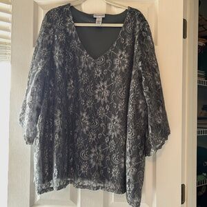 Catherine's 3x Allover Lace Blouse